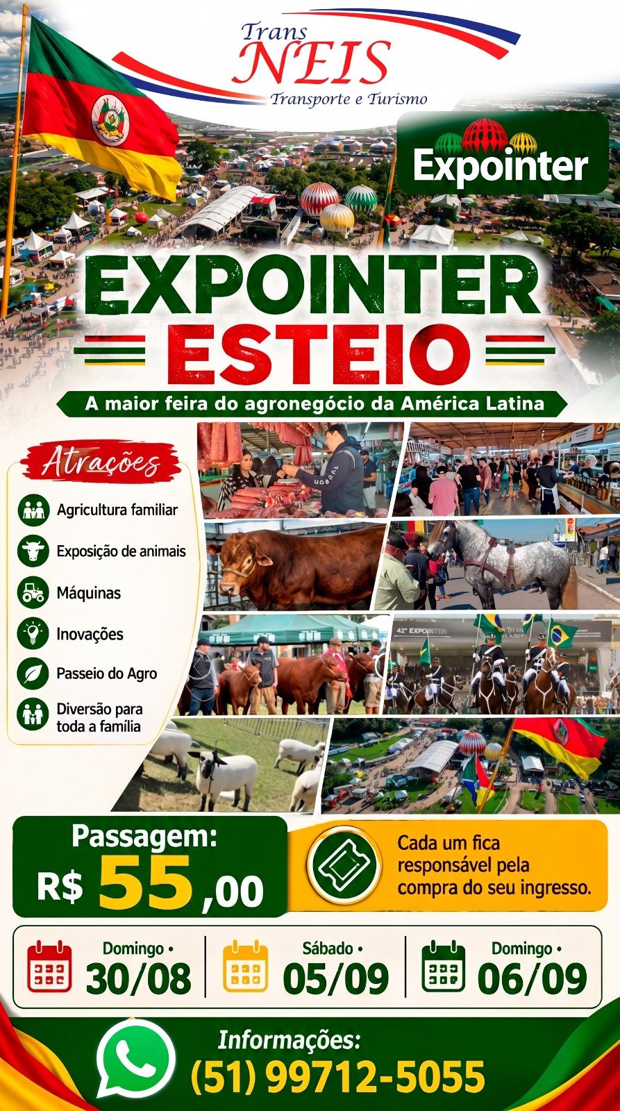 Flyer da viagem Expointer Esteio