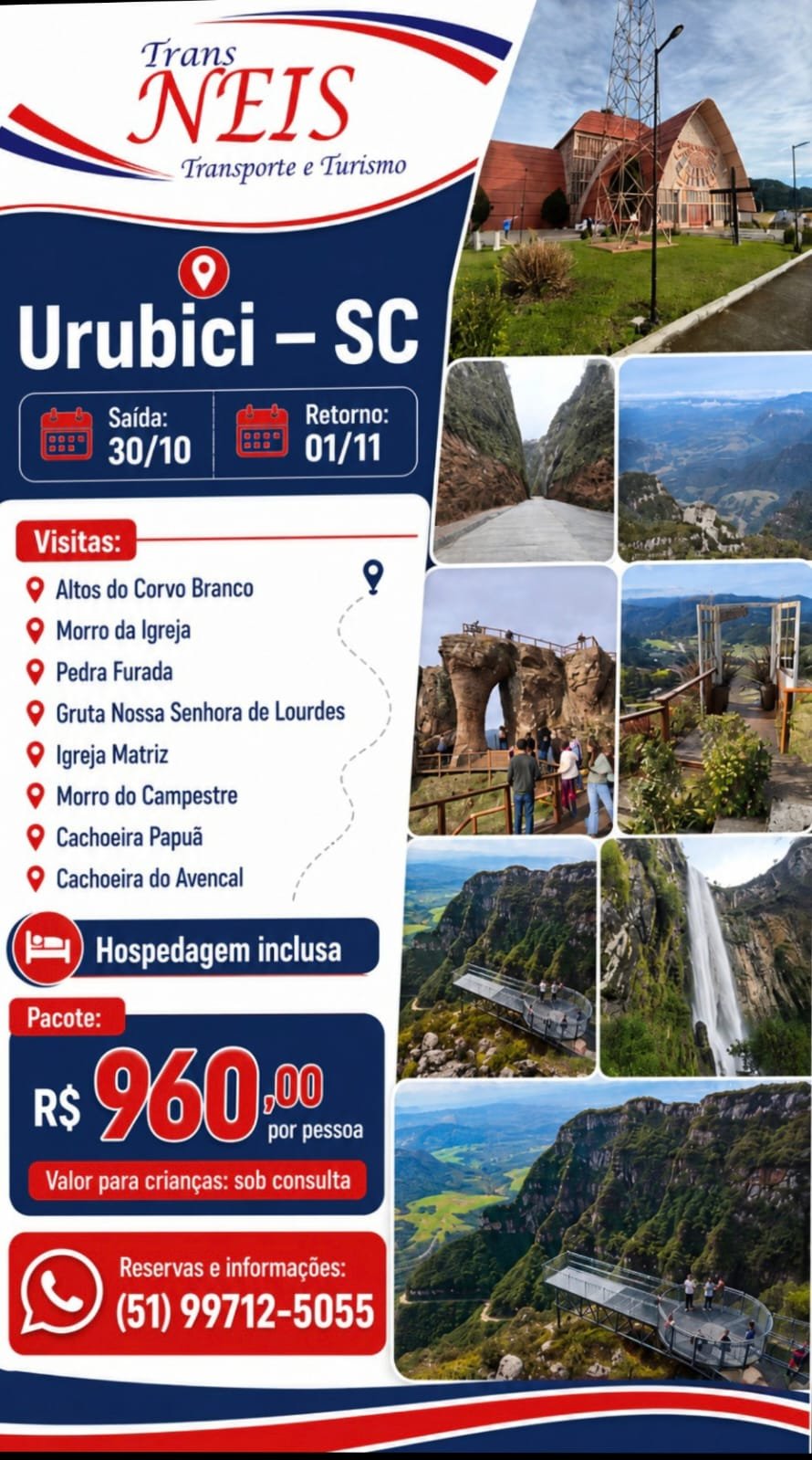Flyer da viagem URUBICI SC É ASSIM CHEIO DE BELEZAS, HISTORIAS, MUITOS LUGARES PARA VIVER,  SENTIR E GUARDAR NA MEMORIA